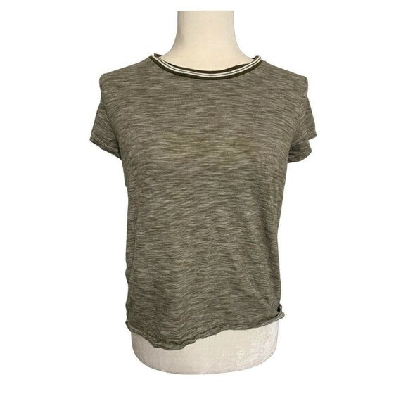 Madewell Tops - madewell womens green brown white short sleeve top t shirt xs